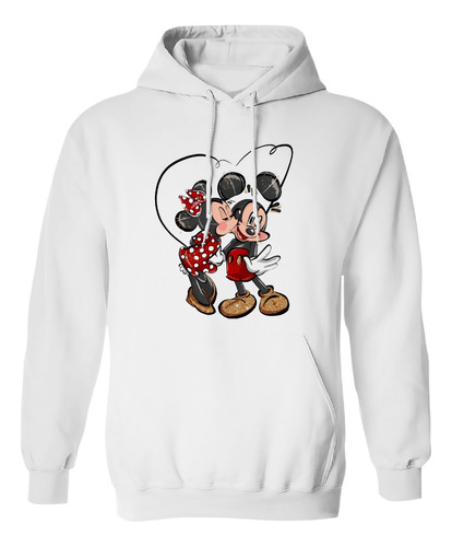 Sudadera Con Gorro Minnie Y Mickey Mouse Beso De Amor