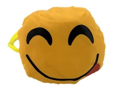Imagen 5 de 9 de Pack X5 Bolsa Emoji Plegable Reutilizable Tela Impermeable