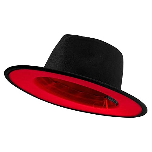 Sombrero De Ala Ancha Fedora Con Hebilla Para Cinturón