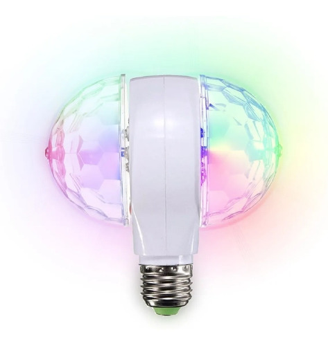 Imagen 1 de 7 de Lampara Giratoria Rgb Led Esfera Bola Luz Colores E27 220v 