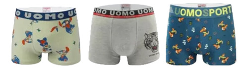 Pack 3 Boxer Calzoncillo Niño Adolescente Talle 2 A 18 Uomo