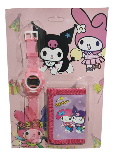 Reloj + Billetera Con Abrojo Personaje Kuromi Juguetes