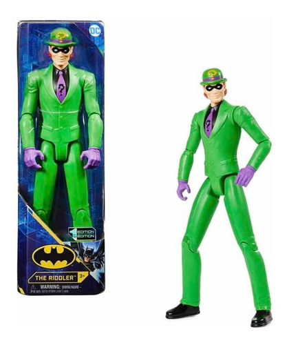 Muñeco Dc Comics Acertijo The Riddler Batman Bat Tech 30 Cm