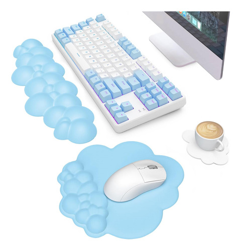 Cloud Wrist Rest 2pcs Juego De Reposamuñecas Para Teclado