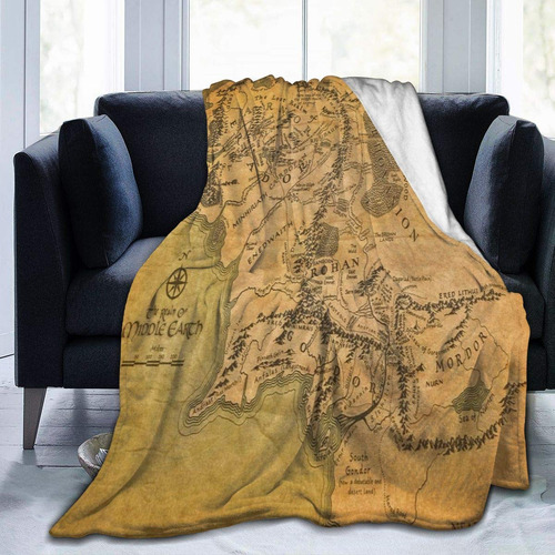 Lord Of The Ring (map) Ultra-soft Micro Fleece Blanket