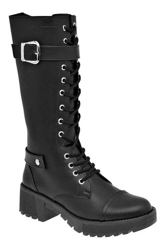 Bota Alta Mujer Combat Boot Rocker Gotica Alto 30 Cm 104-698 | Envío gratis