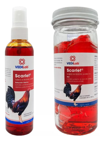 Scarlet Gel 100 Gr + Scarlet Spray 120ml - Para Gallos