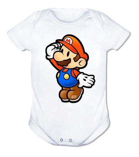 Body Infantil Super Mario Jr Júnior Nqvt