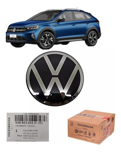 Emblema Dianteiro Volkswagen Nivus Taos 2020-2023 - Preto