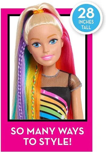 Barbie Gigante 72 Cm Mi Gran Amiga Peinados Arco Iris Mattel