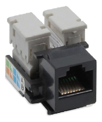 Conector Fêmea Tomada Padrão Keystone Rj45 Cat5e Preta