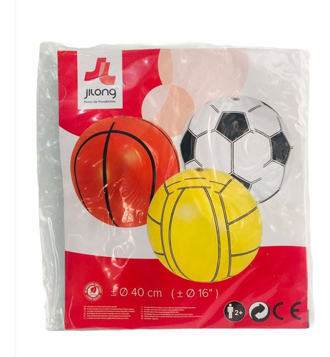 Imagen 3 de 5 de Pelota Inflable Pileta Agua 40cm Deportivo Pce 1738 Bigshop