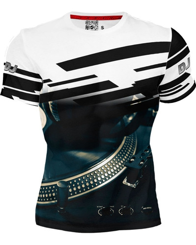 Playera Full Print Mezclador De Audio Dj Disc-jockey Linea