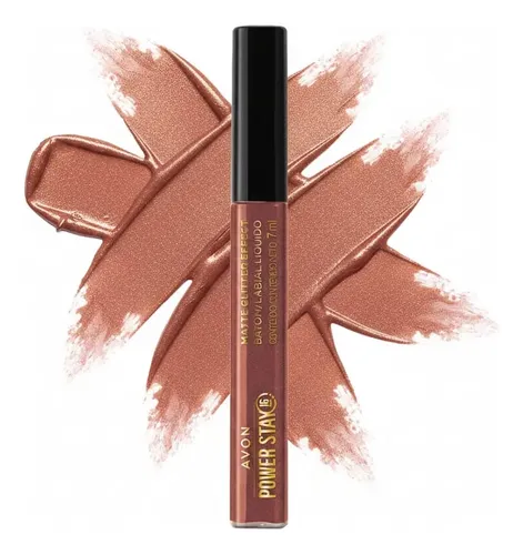 Batom líquido Avon Power Stay Glitter Effect