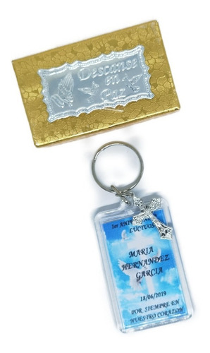 Recuerdo De Novenario Llavero Acrilico Cristo 6 Pz +eg6