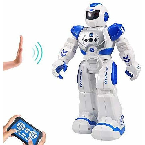 Robot Inteligente Con Control Remoto Color Azul Gris