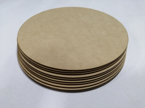 Lote 10 Discos Mdf De 3 Mm De Espesor Y 30 Cm De Diámetro 