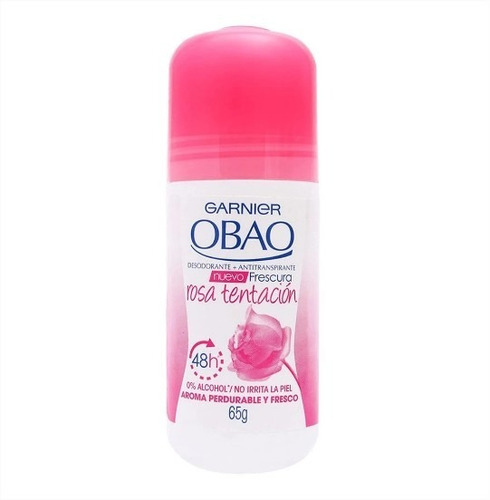 Imagen 1 de 1 de Desodorante Roll On Obao Rosa Tentacion 65 Grs.