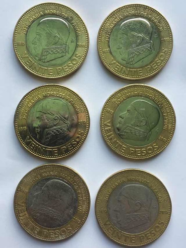 Moneda 20 Pesos Morelos Bicentenario Luctuoso