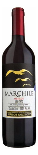 Pack De 4 Vino Tinto Marchile Merlot 750 Ml