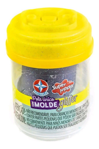 Super Massa Pote Com Molde E Glitter 110gr - Estrela