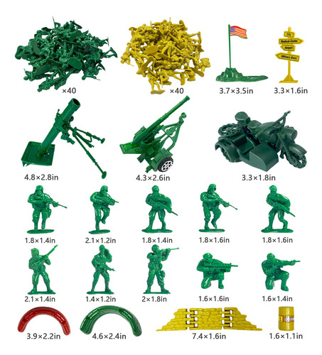 Set De Juego Toy Army Men Battle Con Figuras De Acción Y Veh