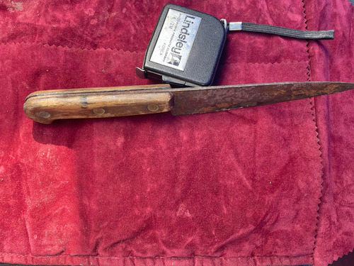 Cuchilla Acero Al Carbon Sueca Eskilstuna Hoja 14 Cm Vieja Marrón (Usado)