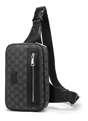 Imagen 2 de 9 de Bolso De Pecho / Riñonera Pu Para Hombre