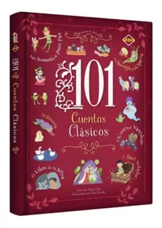Libro 101 Cuentos Clásicos Edición De Lujo Tapa Acolchada