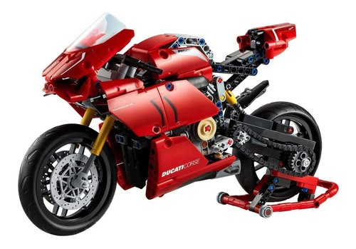 Imagem 1 de 4 de Blocos de montar LegoTechnic Ducati Panigale V4 R 646 peças em caixa