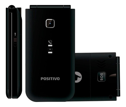 Celular Positivo P50 Dual Sim 32 Mb Preto Sos Idoso Flip