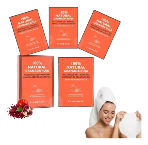 Máscarilla Facial  Anti-manchas Aclara Revitaliza Pack 10