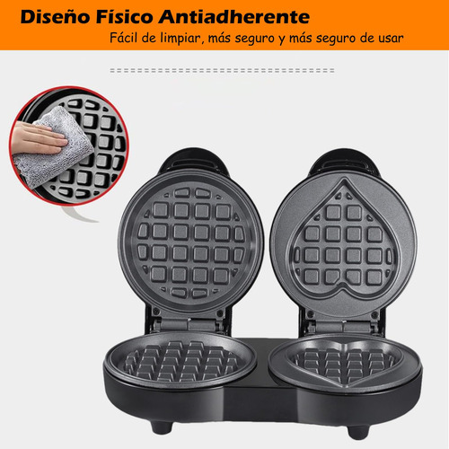 Mini Waflera De Doble Plato, Wafflera Cocina, Máquina Para