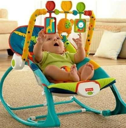 Silla Mecedora Fisher Price Musica Safari Reclinaciones 18kg (Usado)