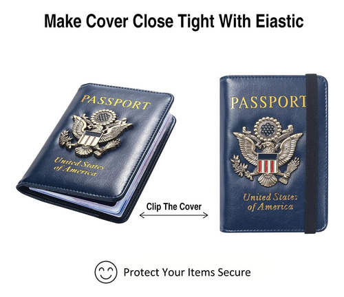 Facath Funda Porta Pasaporte Funda De Viaje Funda Billete...