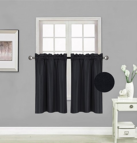 Cortina Opaca Corta Home 2, 28  X 36  - Negro.