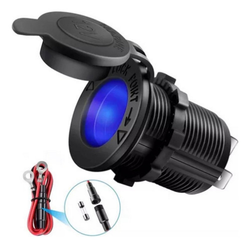 Kit Enchufe Toma 12v 24v Auto Bus Camión Embarcación Con Luz
