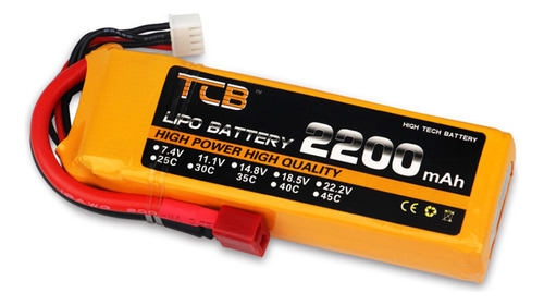 Tcb-2s-35c 7.4v 2200mah Batería Con Enchufe T Para Rc Modelo