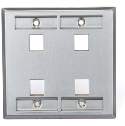 Leviton 43080  2l4 Placa De Pared De Puerto Rapido De Doble