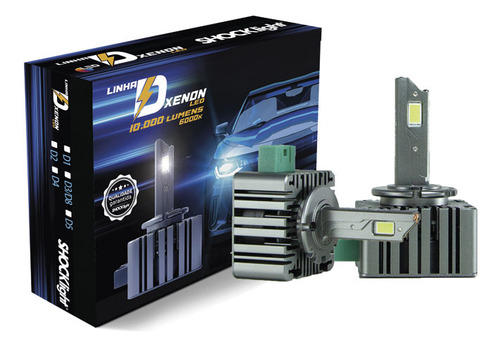 Kit Lâmpada Led Para Xenon De Fabrica Shocklight D8s 10000lm