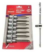Comprar Jogo Soquete Bits Torx Longo 7 Pçs T20 A T55 + Cabo Força 