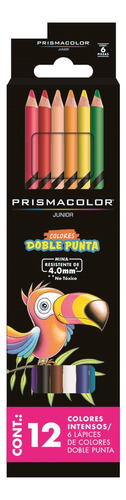 Colores Doble Punta 4.0mm Prismacolor Junior 6pza 12 Colores Trazo 12 Colores
