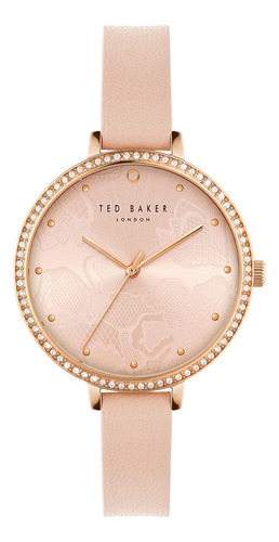 Reloj Ted Baker Ladies Pink Con Correa De Cuero Vegano (mode