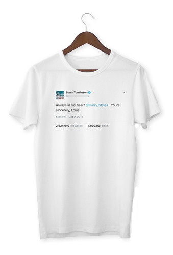 Remera Larry - Harry Styles Louis Tomlinson Tweet - 1d 