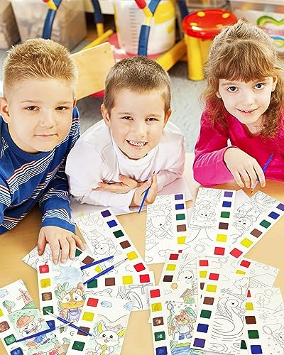 Kit De Pintura De Acuarela De Animales Con Mini Pinceles