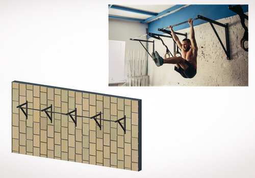 Barra Dominadas Crossfit Pull Up Reforzada Profesional 121cm