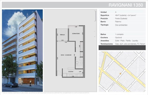 Imagen 2 de 18 de Dpto 2 Amb Con Cochera Piso Alto - Palermo Hollywood