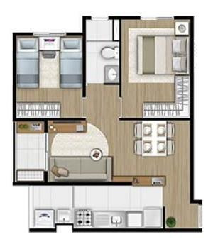 Apartamento Para Venda Em São Paulo, Vila Guarani (z Sul), 2 Dormitórios, 1 Banheiro, 1 Vaga - Cap3619_1-1809171