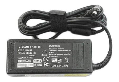 Cargador Para Toshiba Satellite A665-sp6001m 19v 3.42a 65w