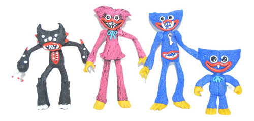 Set De 4 Figuras Monstruos Poppy Baby Huggy Wuggy